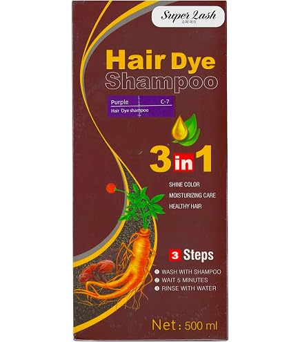 Amazon.com : Super Lash Mei du 3-in-1 Hair Dye Shampoo, 500ml